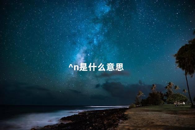 ^n是什么意思